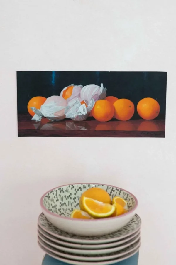 Art Print Wrapped Oranges