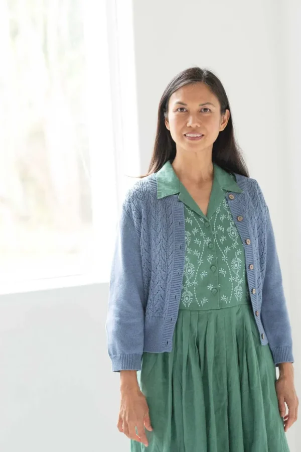 Ava Cardigan Denim Blue