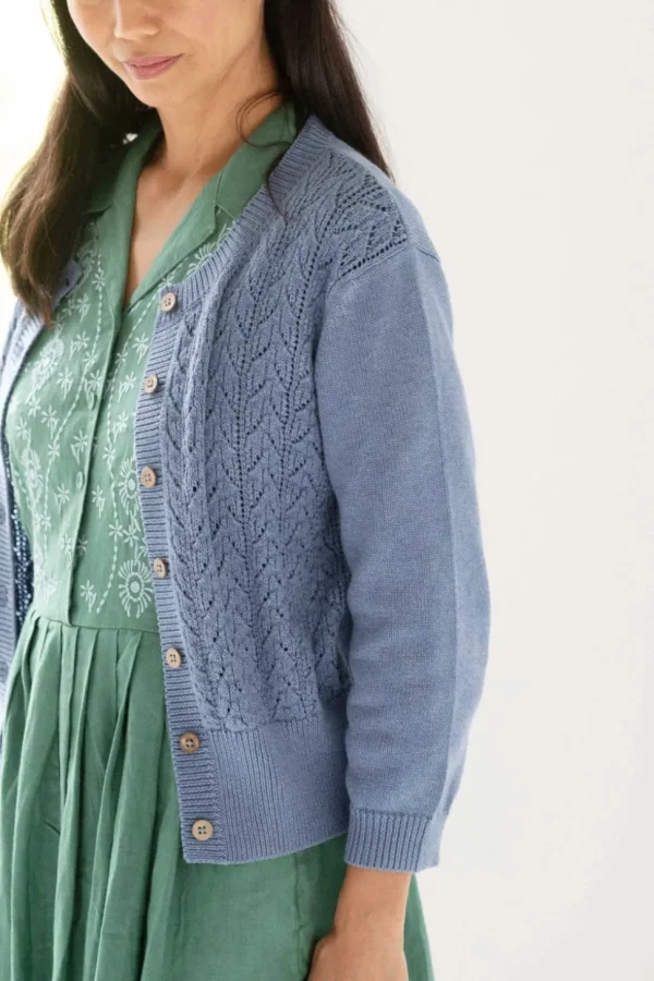Ava Cardigan Denim Blue