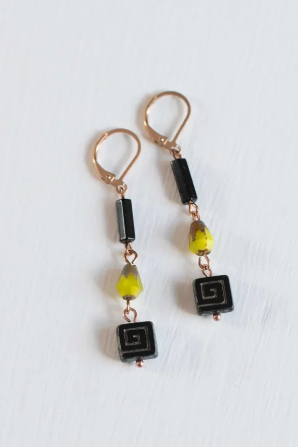 Black Key Earrings