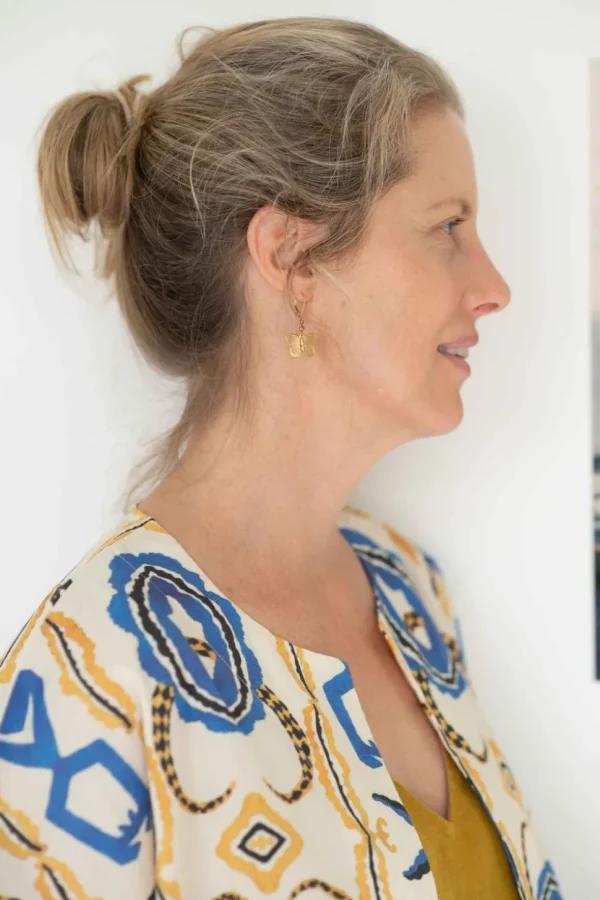 Brass Butterfly Earrings