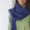 Cable Scarf Indigo *Organic Cotton
