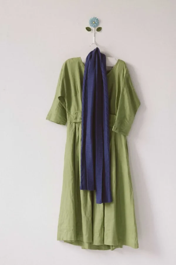 Cable Scarf Indigo *Organic Cotton