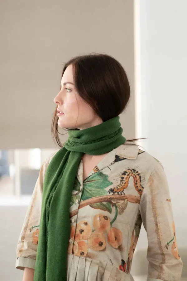 Cable Scarf Juniper *Organic Cotton