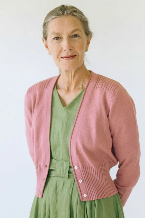 Carly Cardigan In Old Rose *Organic Cotton