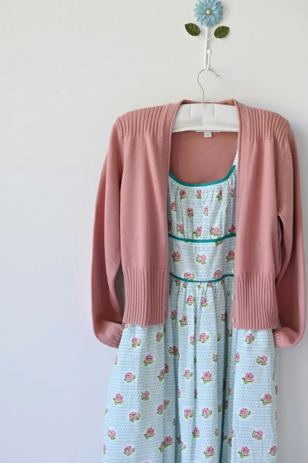 Carly Cardigan In Old Rose *Organic Cotton