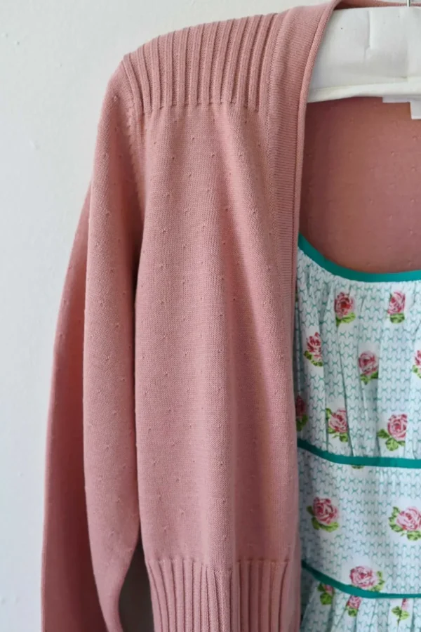 Carly Cardigan In Old Rose *Organic Cotton