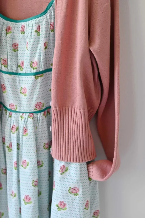 Carly Cardigan In Old Rose *Organic Cotton