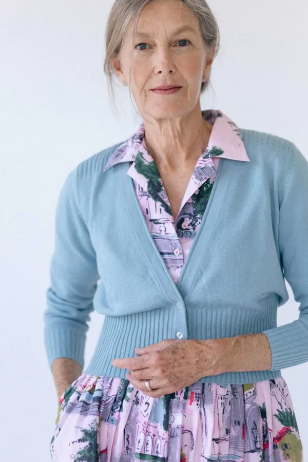 Carly Cardigan In Stillwater *Organic Cotton