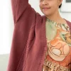 Charli Cardigan Mulberry *Organic Cotton