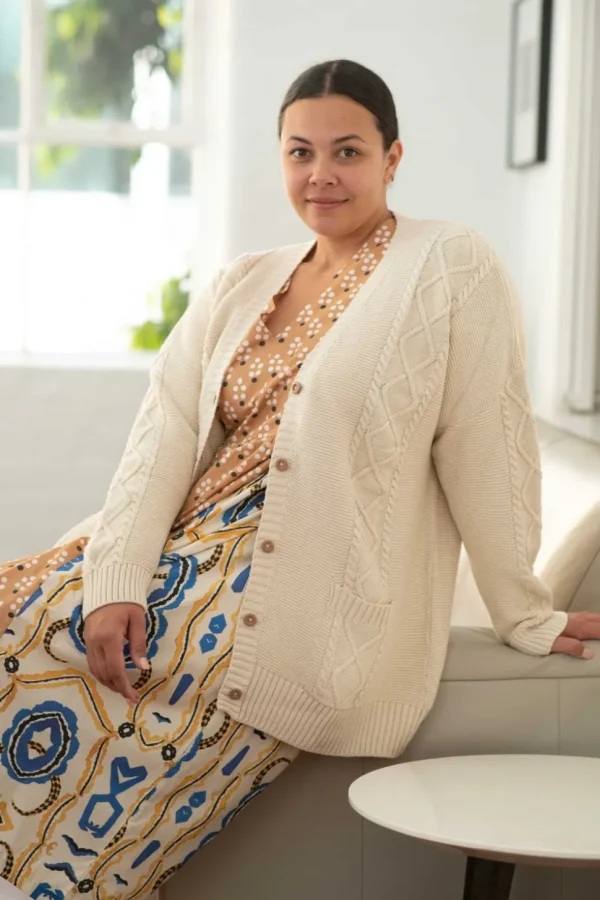 Charli Cardigan Oatmeal *Organic Cotton