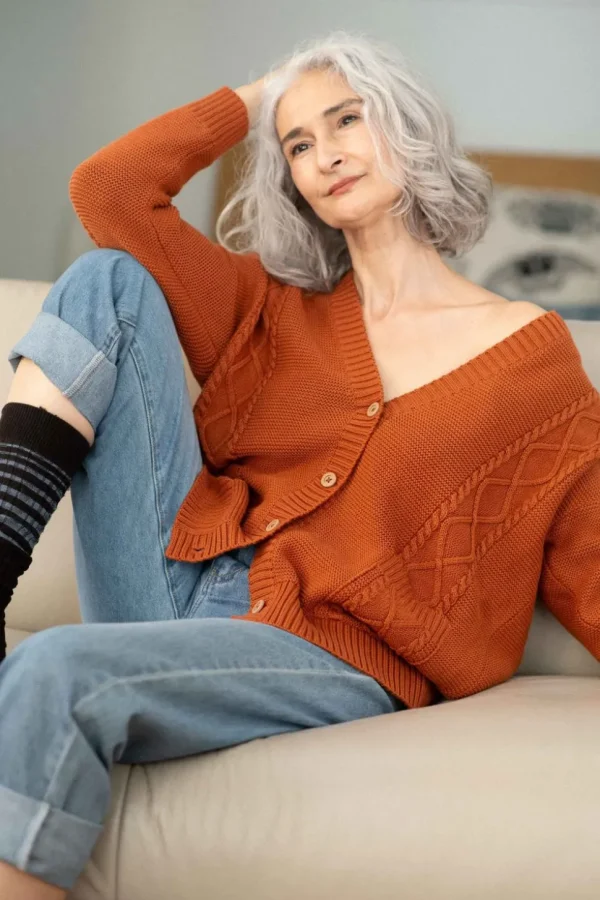 Charli Cardigan Rust