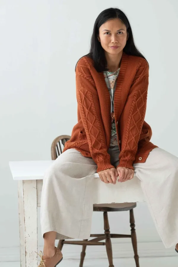 Charli Cardigan Rust