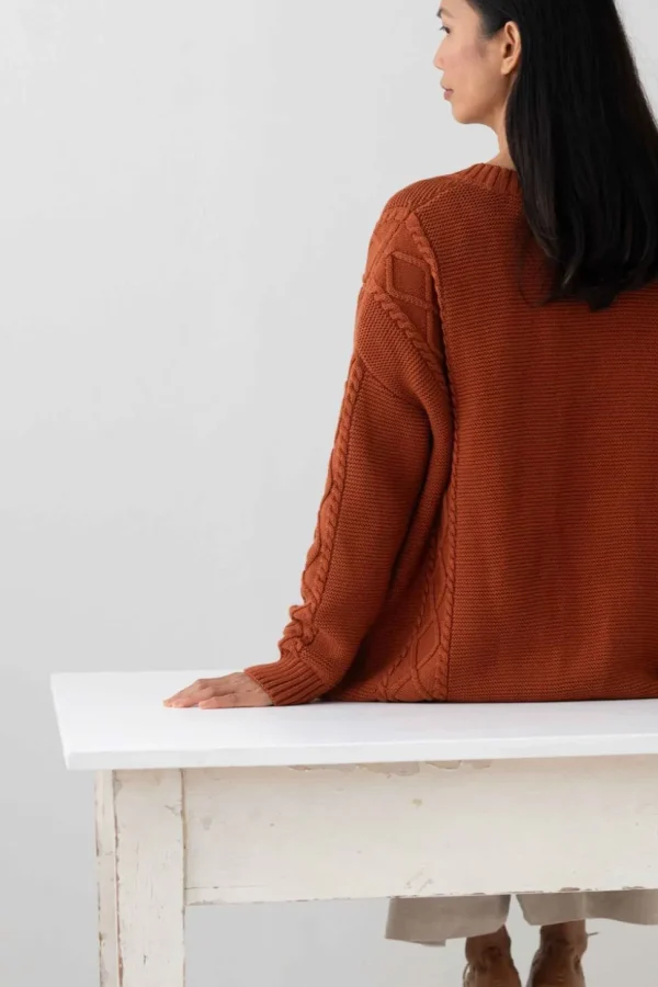 Charli Cardigan Rust