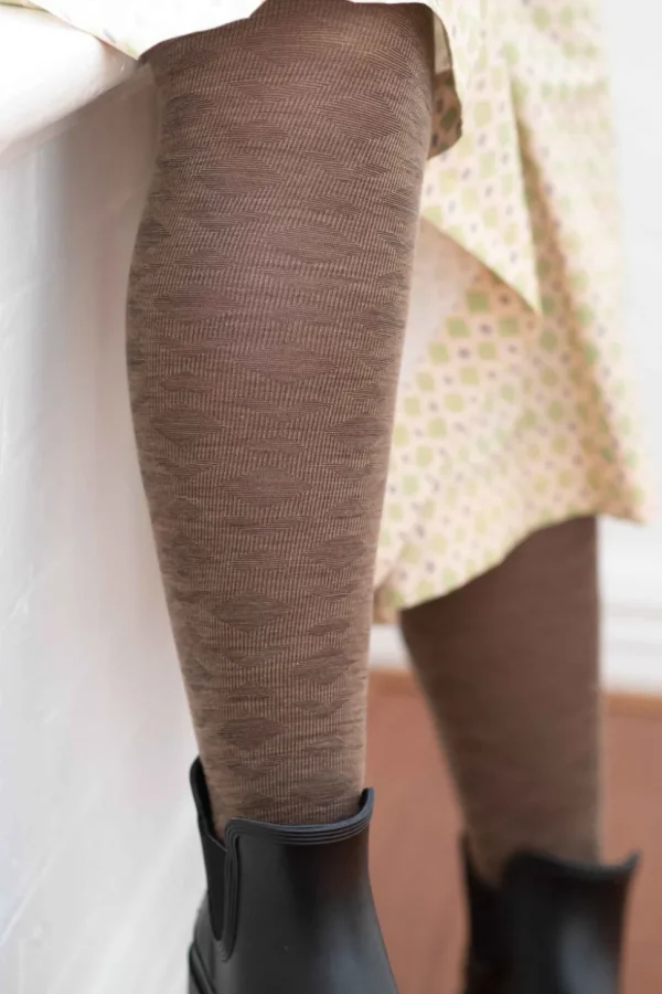 Deco Brown Wool Tights