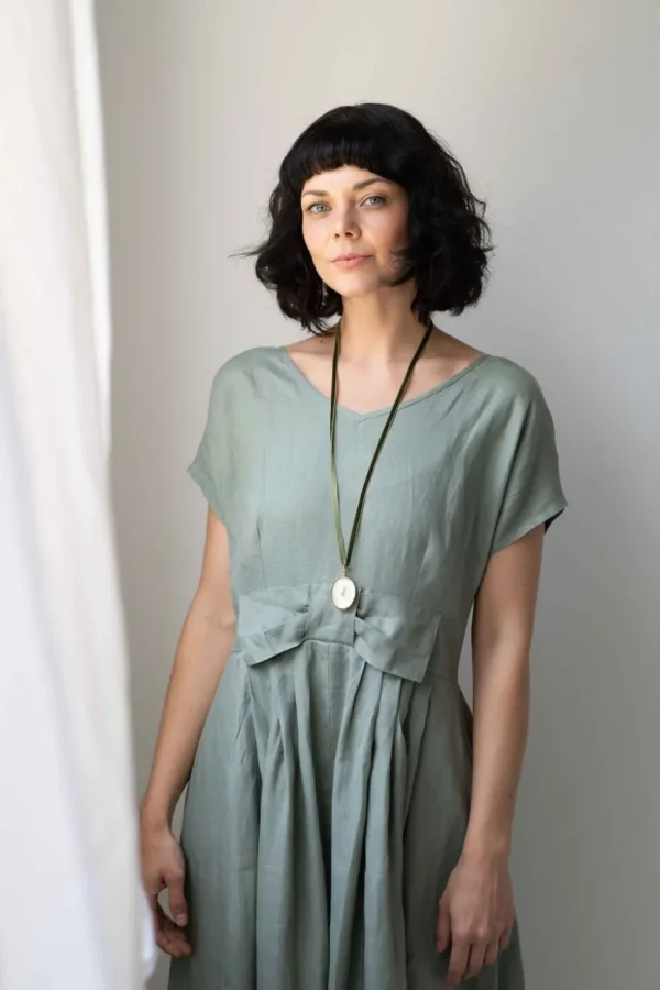 Eloise Short Sleeved Dress In Slate