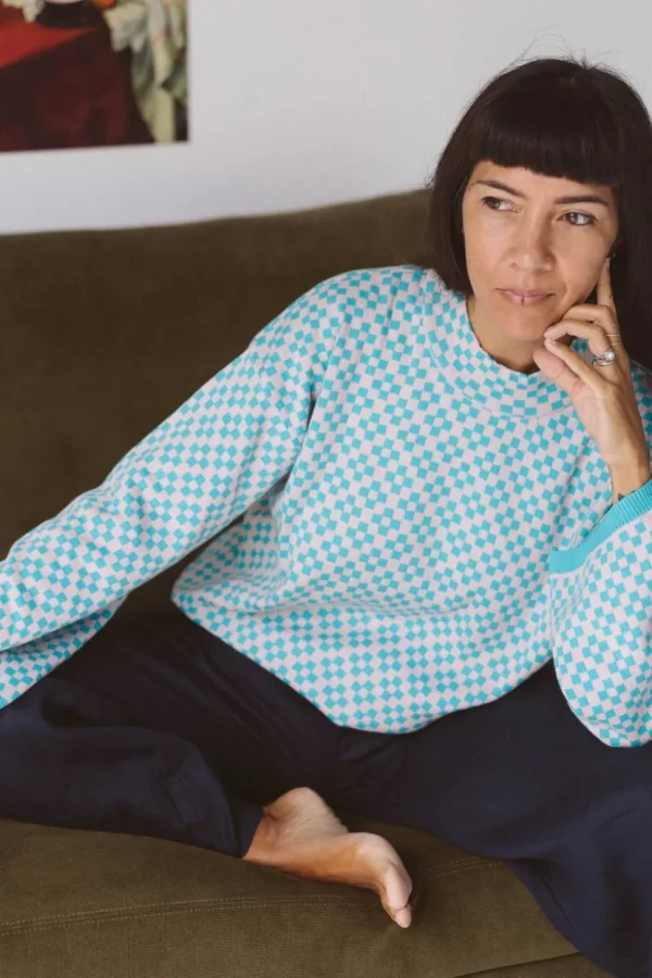 Freda Jumper In Checker *Organic Cotton