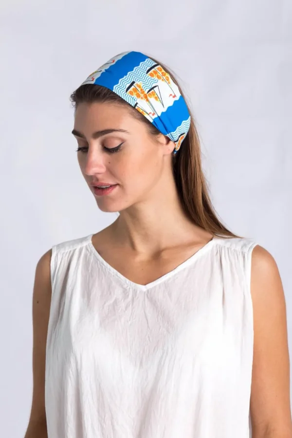 Head Scarf In Seaside *Organic Cotton