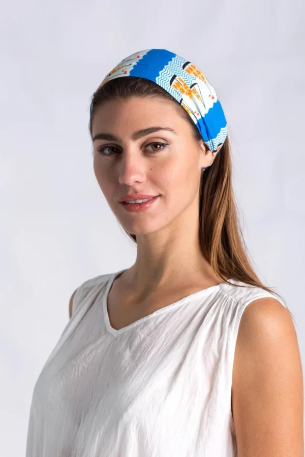 Head Scarf In Seaside *Organic Cotton