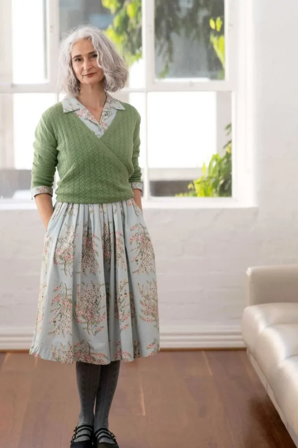 Imogen Wrap Cardigan Cottage Green
