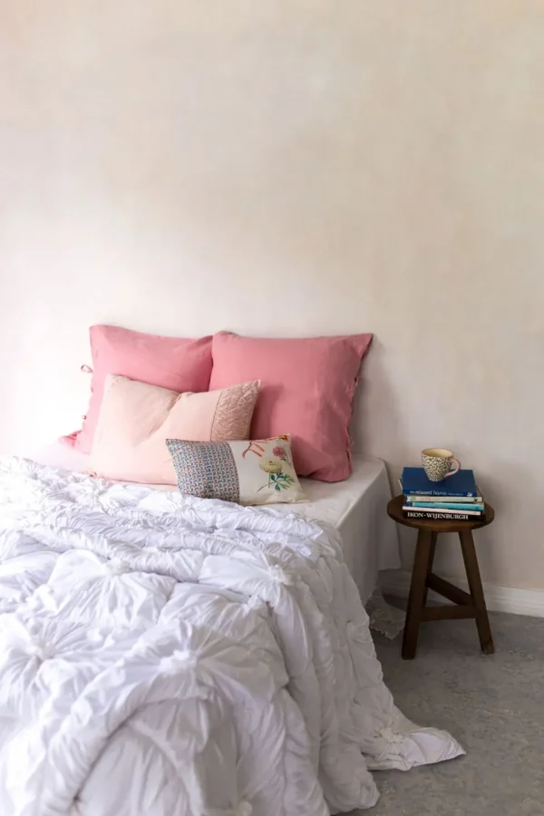 Linen Euro Set In Rose