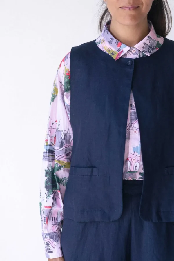 Marlo Vest In Dark Navy