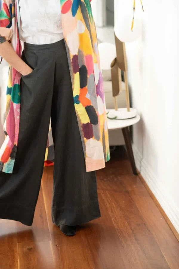 Ollie Linen Pant Carbon