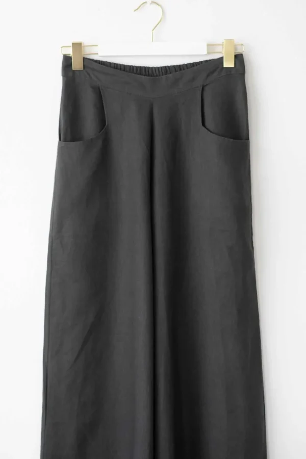 Ollie Linen Pant Carbon