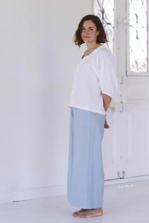Ollie Linen Pant In Sky
