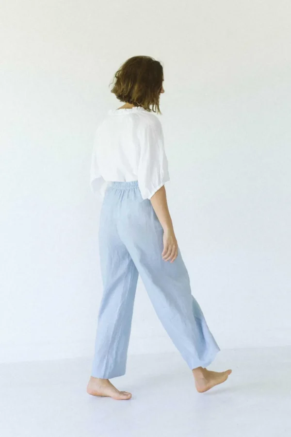 Ollie Linen Pant In Sky