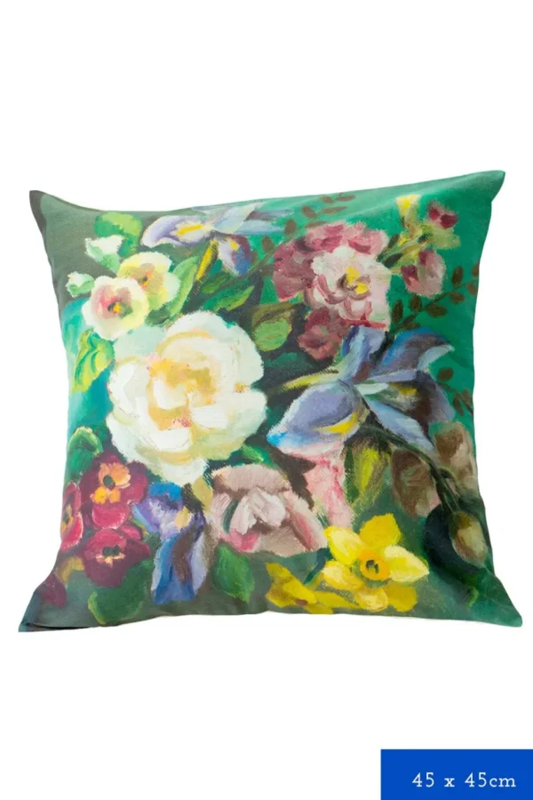 Painted Flowers Cushion Cover *Organic Cotton