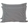 Pillowcase Set In Charcoal Stripe *Organic Cotton