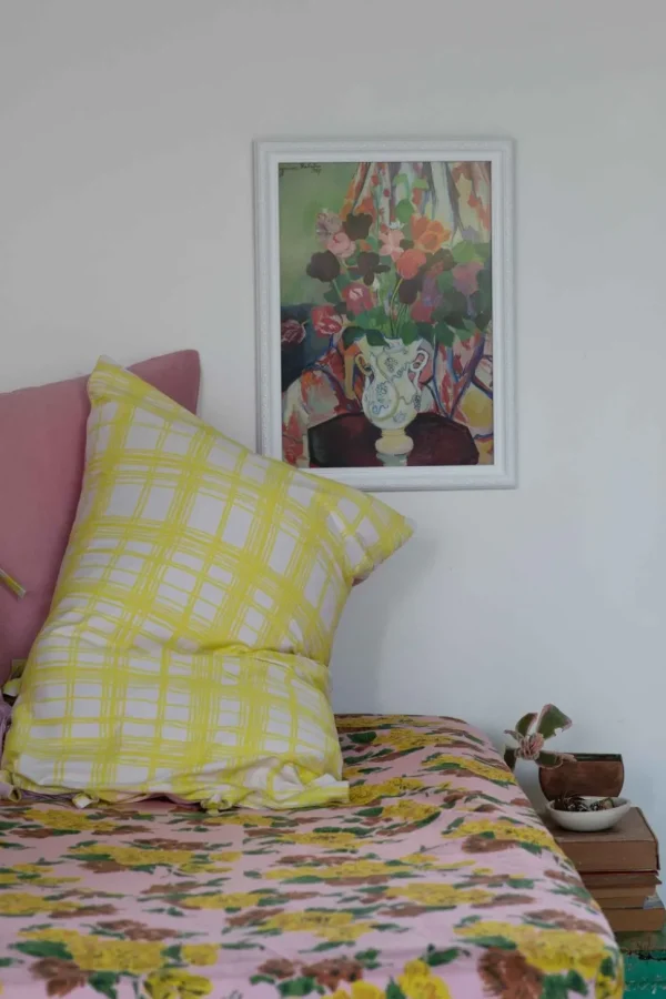 Rainbow Floral Pink Pillowcase Set *Organic Cotton