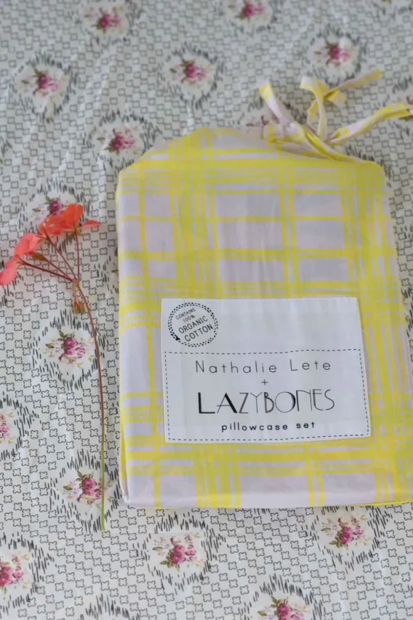 Rainbow Floral Pink Pillowcase Set *Organic Cotton