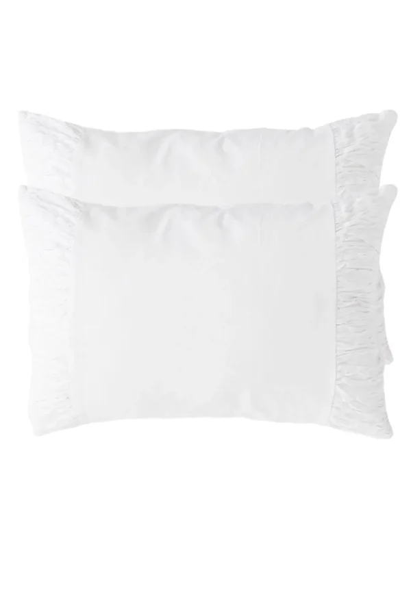 Rosette Pillowcase Set In White *Organic Cotton