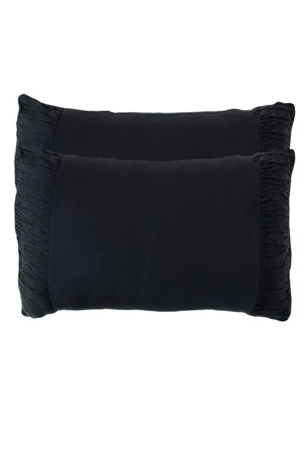 Rosette Pillowcase Set In Charcoal *Organic Cotton