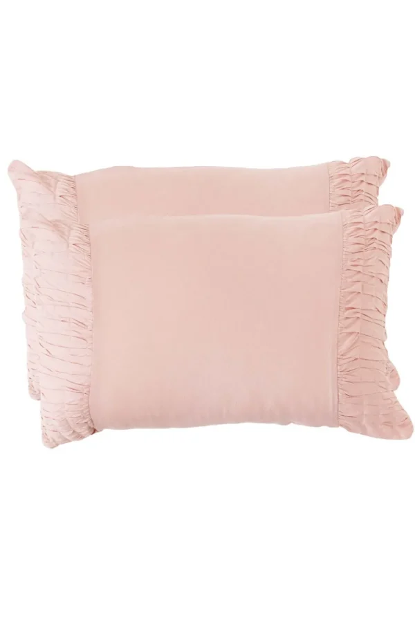 Rosette Pillowcase Set In Tuscan Pink *Organic Cotton