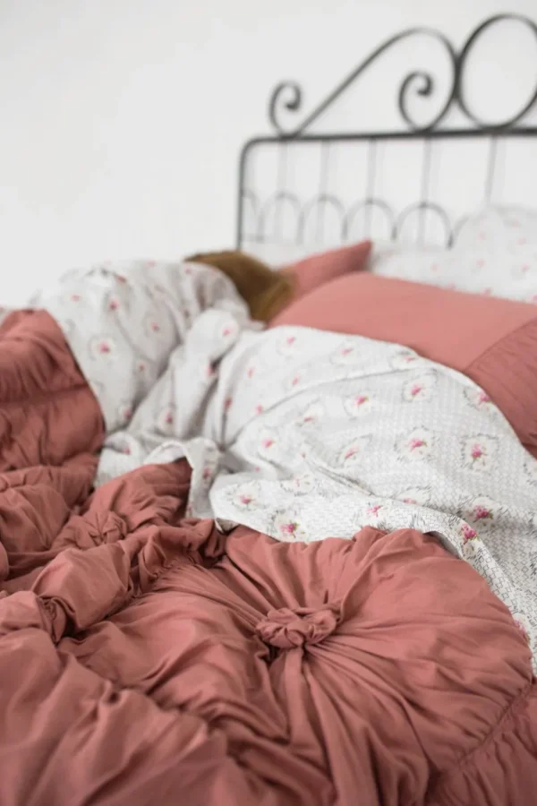 Rosette Quilt In Cedar *Organic Cotton