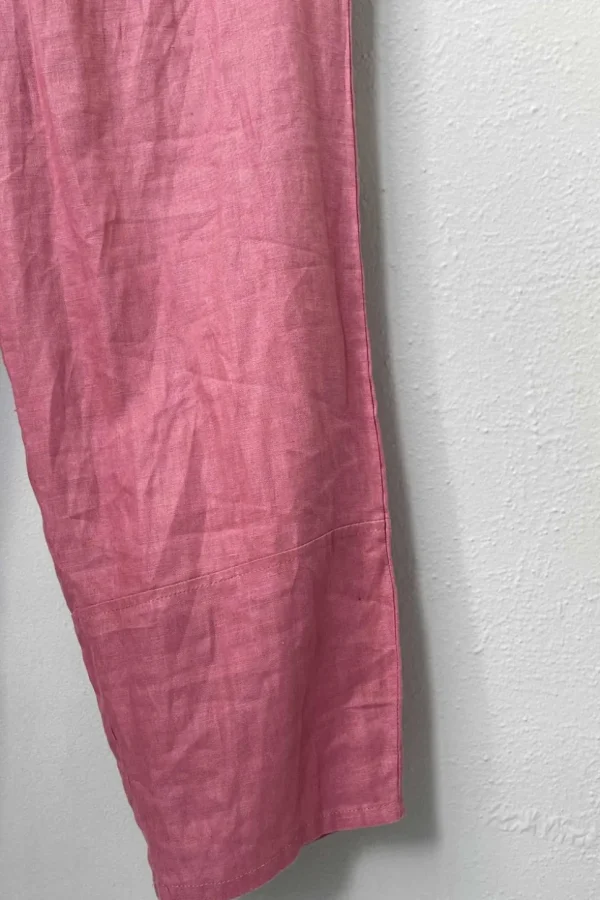 Sara Linen Pant In Rose