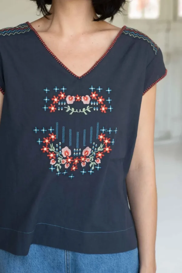 Sarah Top Parisian Blue