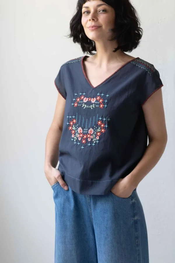 Sarah Top Parisian Blue