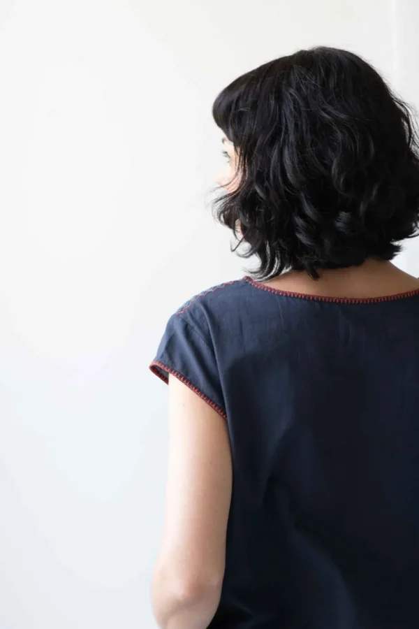 Sarah Top Parisian Blue