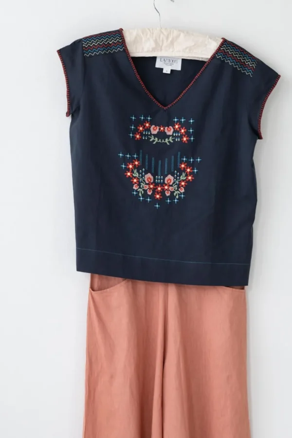 Sarah Top Parisian Blue