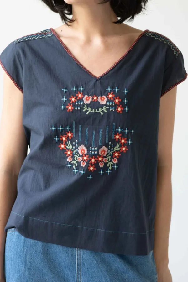 Sarah Top Parisian Blue