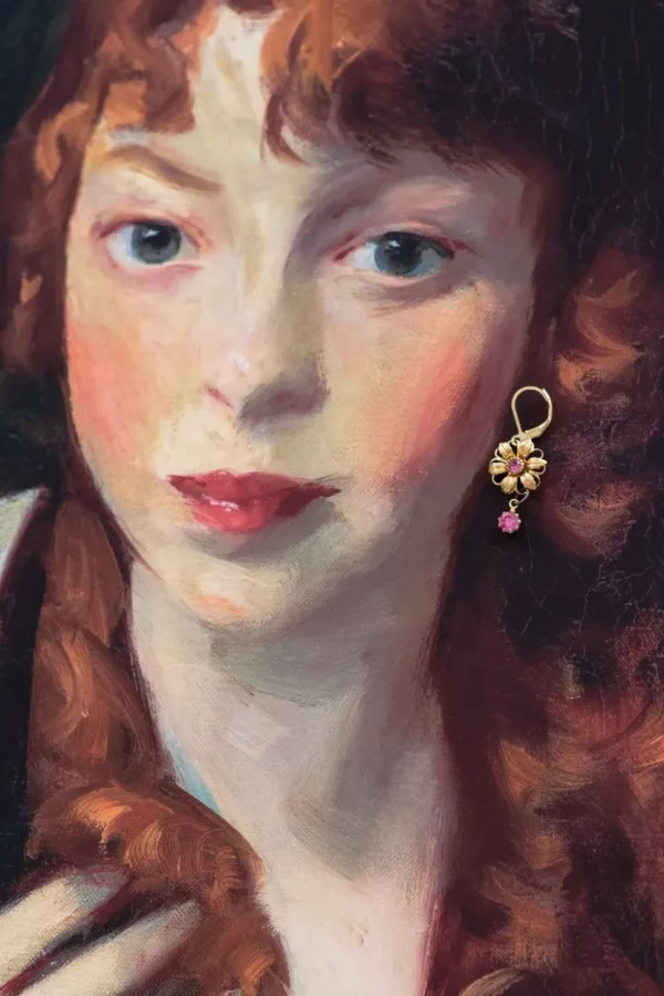 Susanna Pink Vintage Earrings