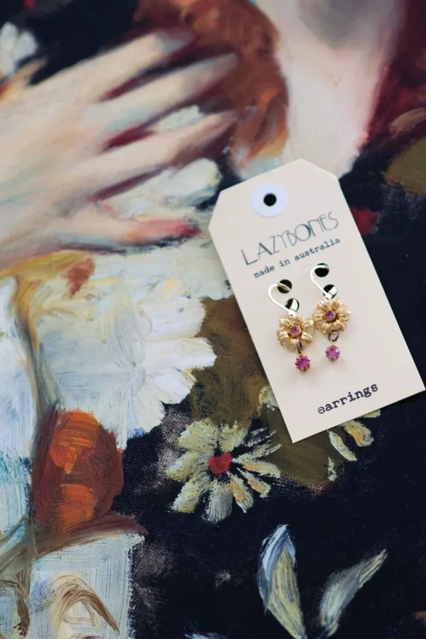 Susanna Pink Vintage Earrings